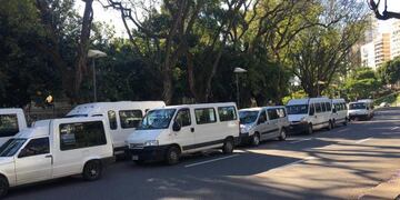 Vigilia de transportistas de discapacidad