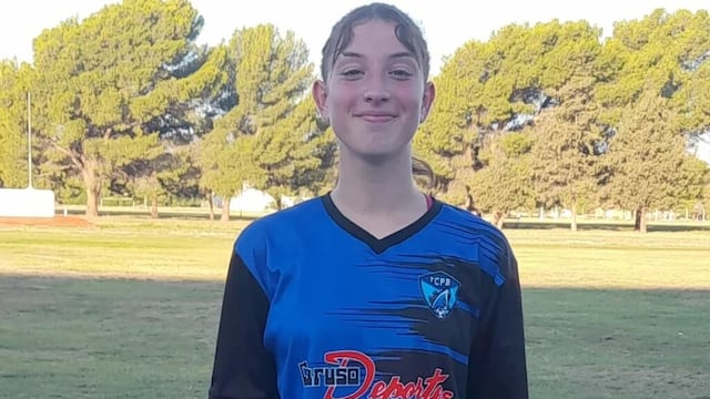 Sofía Mattos convirtió los tres goles de la victoria de Puerto Belgrano FC. (Foto: Fútbol de Punta).