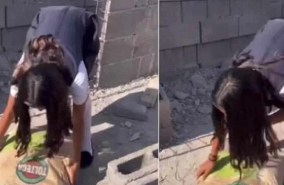 Dura lección: un padre hizo que su hija trabajara como albañil tras ella no querer ir más a la escuela