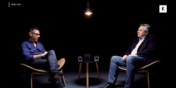 Alberto Fernández en Caja Negra, el ciclo de entrevistas de Filo News. (Foto: Captura de video)