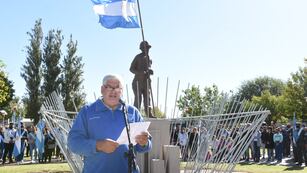 Carlos Tartaglia, en el acto del 2 de abril, en la Plaza del Soldado