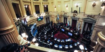 Cristina Fernández de Kirchner durante la sesión en el Senado por la ley de Zonas frías y cupo laboral trans Foto Federico Lopez Claro