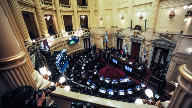 Cristina Fernández de Kirchner durante la sesión en el Senado por la ley de Zonas frías y cupo laboral trans Foto Federico Lopez Claro