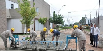 Obra de pavimentación