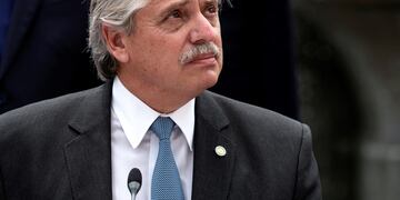 Alberto Fernández llegó a Casa Rosada este mediodía.