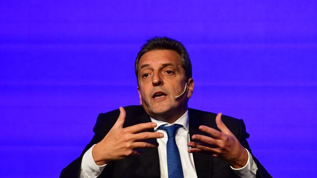 Sergio Massa durante la Convención Anual de la Cámara Argentina de la Construcción, en La Rural. Foto: Clarín