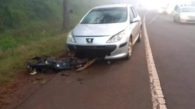 Motociclista atropellado en Garuhapé: testigo afirmó haber visto una camioneta trasladando un bulto sobre el capó.