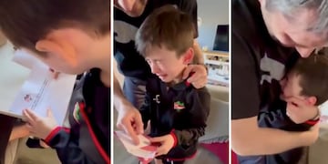 Juan Sebastián vive en Tierra del Fuego y recibió un especial regalo de Estudiantes de La Plata.