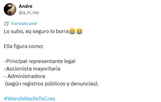 Wanda Nara en el punto de la mira.