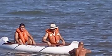 Guardavidas rescataron a dos palistas del río Uruguay