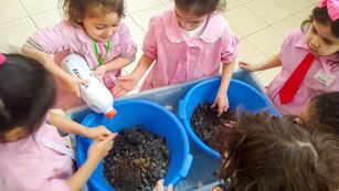 Jardines de Ushuaia realizan actividades de educación ambiental y huerta escolar