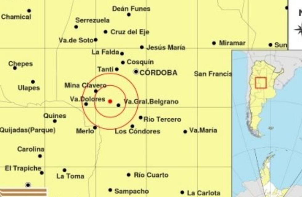 Se registró un sismo en las Sierras de Córdoba y se sintió en el sur de Punilla