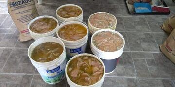 decomisaron más de 250 kilos de comida en mal estado.