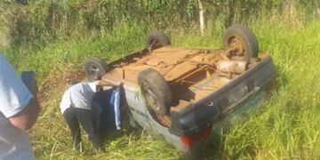 Accidente vial dejó como saldo a una mujer herida en Posadas.