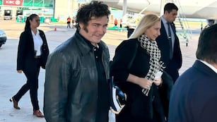 Javier Milei, el día de su partida a Davos.