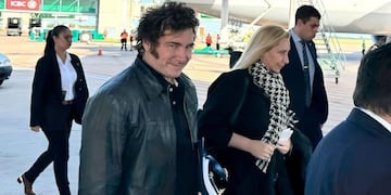 Javier Milei, el día de su partida a Davos.
