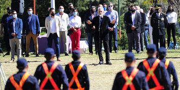 El gobernador Alberto Rodríguez Saá presidió la ceremonia que se en el Parque Recreativo de Villa de Merlo. Gentileza ANSL