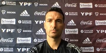 Lionel Scaloni en conferencia de prensa (AFA)