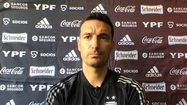 Lionel Scaloni en conferencia de prensa (AFA)