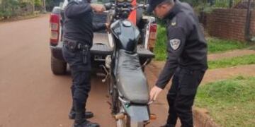 Oberá: recuperan motocicleta robada.