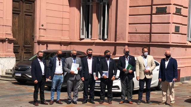 Reunión del presidente y la Mesa de Enlace en la Casa Rosada.