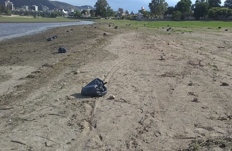 Continúan con la limpieza de las costas del Lago San Roque: se retiró todo tipo de basura