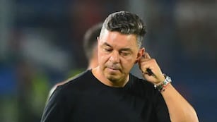 Gallardo no fue a buscar la medalla ante Talleres. (Gentileza Olé).