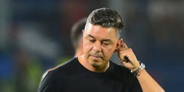 Gallardo no fue a buscar la medalla ante Talleres. (Gentileza Olé).