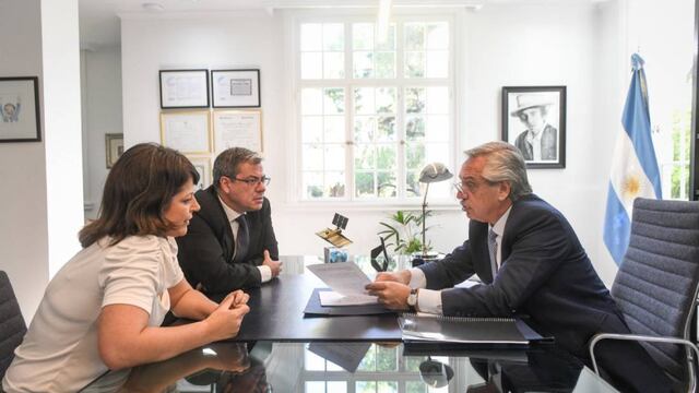 El presidente Alberto Fernández se reunió con los diputados Germán Martínez y Carolina Gaillard (Foto: Presidencia de la Nación)