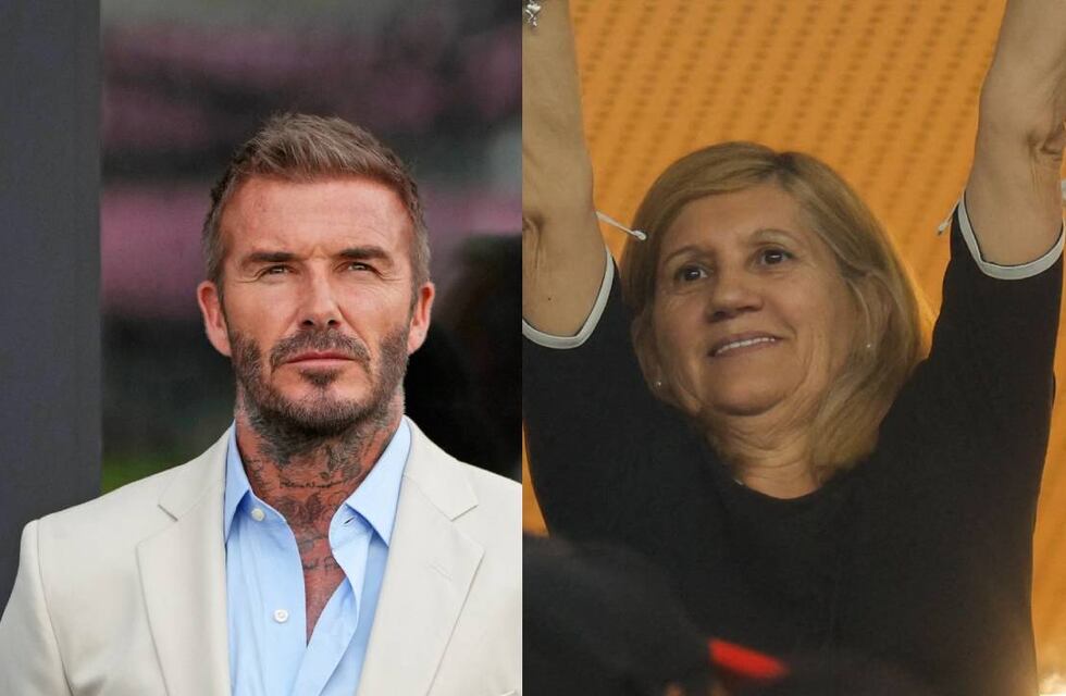 Ya es como de la familia: David Beckham abrazó a Celia Cuccittini en Inter Miami