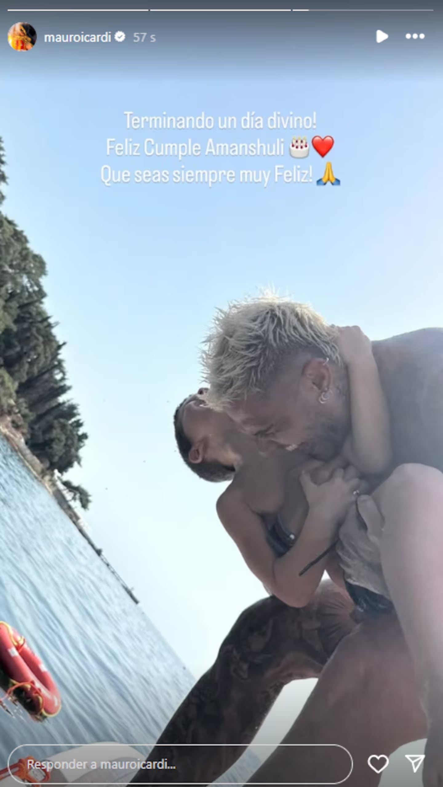 El posteo de Mauro Icardi junto a Amancio.