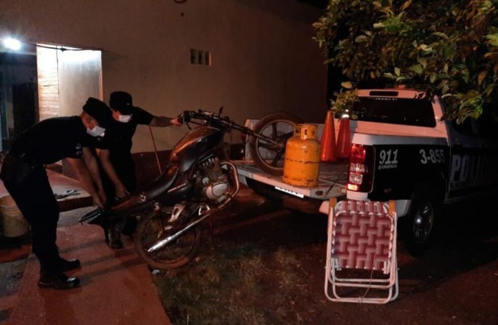 Efectivos policiales recuperaron varios elementos robados en Bonpland