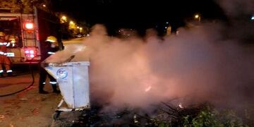 Incendio de contenedor