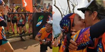 Finalizó el Ultra Maratón Yaboty en El Soberbio con una romántica propuesta de casamiento
