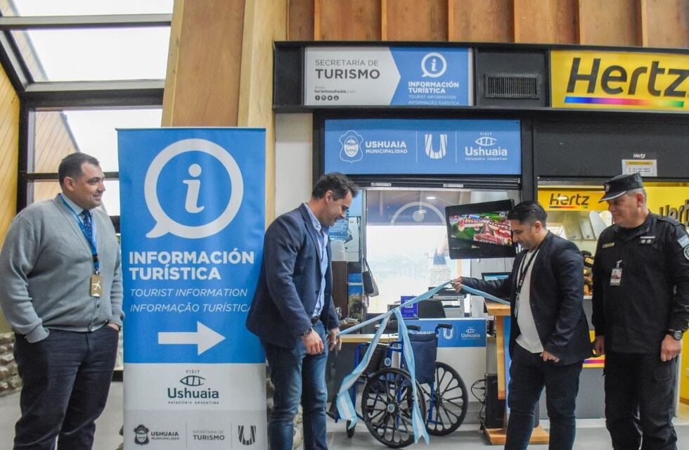 Modernizaron la oficina de información en el aeropuerto Islas Malvinas