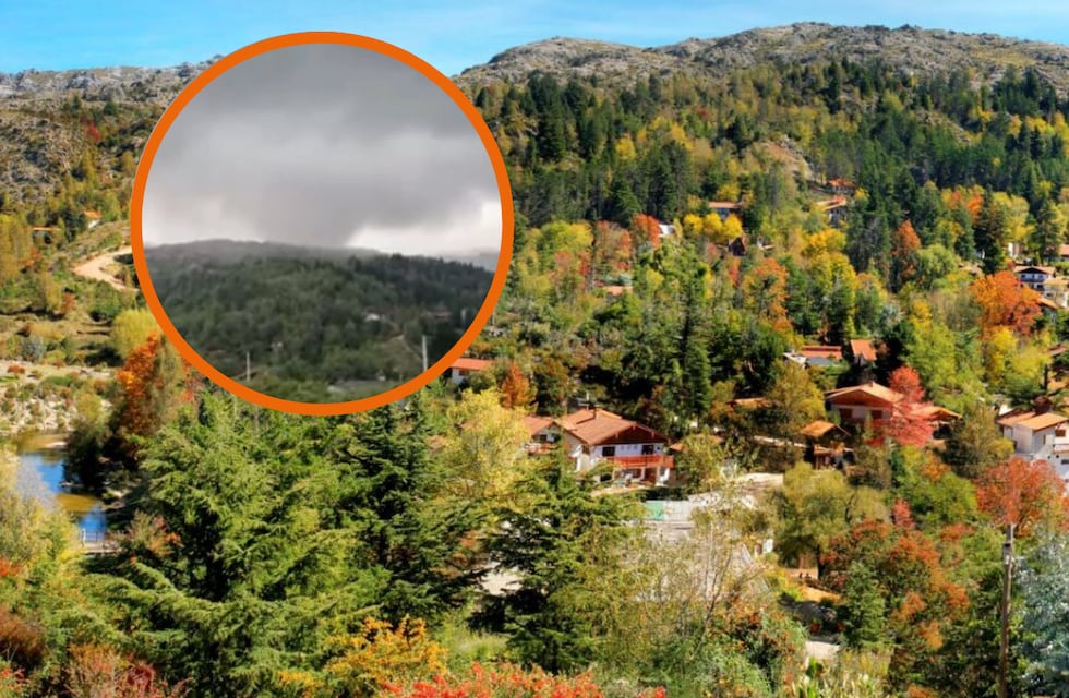 Las imágenes del fenómeno climático que sorprendió a un pueblo de Córdoba