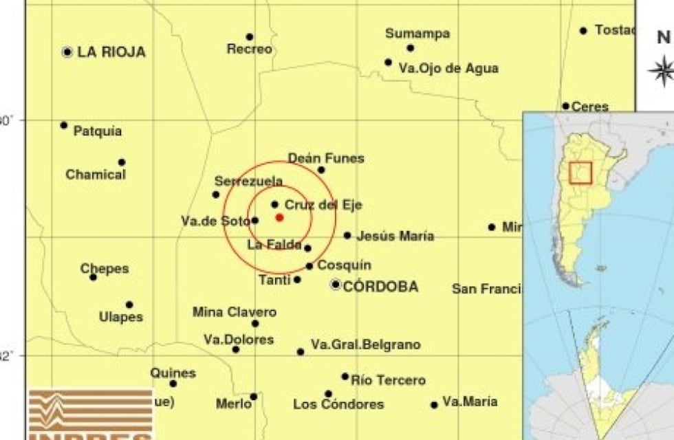 Leve temblor se registró en el norte de Punilla