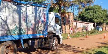 Accidente laboral dejó a un recolector con la pierna rota.