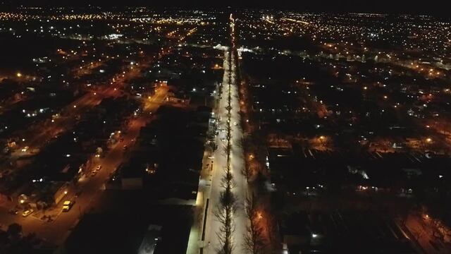 Instalaron nueva iluminación en el bulevar Los Robles en San Rafael.