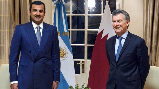 Mauricio Macri junto al Emir de Qatar, Sheik Tamin bin Hamad Al Thani. / Imagen ilustrativa / Archivo
