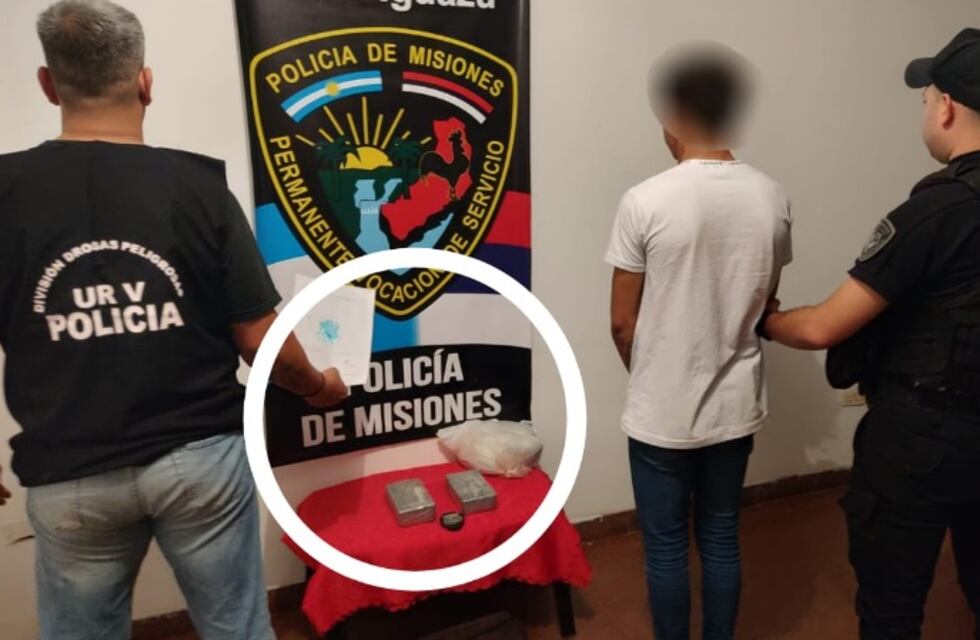 Detienen a un individuo en posesión de cocaína en Puerto Iguazú