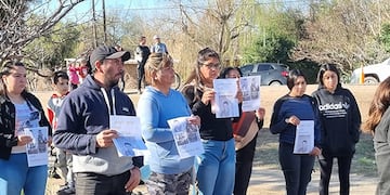 El reclamo por Santiago Aguilera Allende en Traslasierra (Gentileza).
