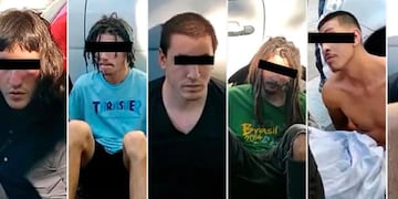 Palermo. Los seis jóvenes detenidos por la violación grupal (Gentileza).