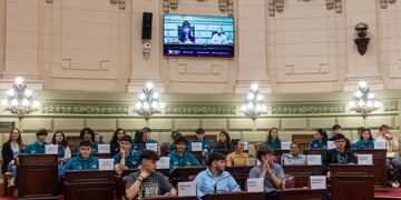 Alumnos de la EESOPI N° 3023 “San José de Calasanz" de Ramona en DIputados