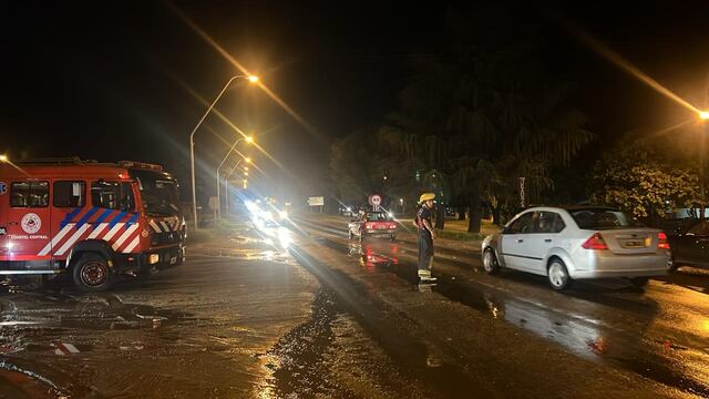 Intensa lluvia sobre Santa Rosa de Calamuchita. (Foto: Gentileza)