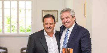 El presidente Alberto Fernández y el gobernador de La Rioja, Ricardo Quintela (Archivo)