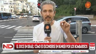 El tenso momento que vivió un periodista cordobés mientras salía al aire desde Tel Aviv.