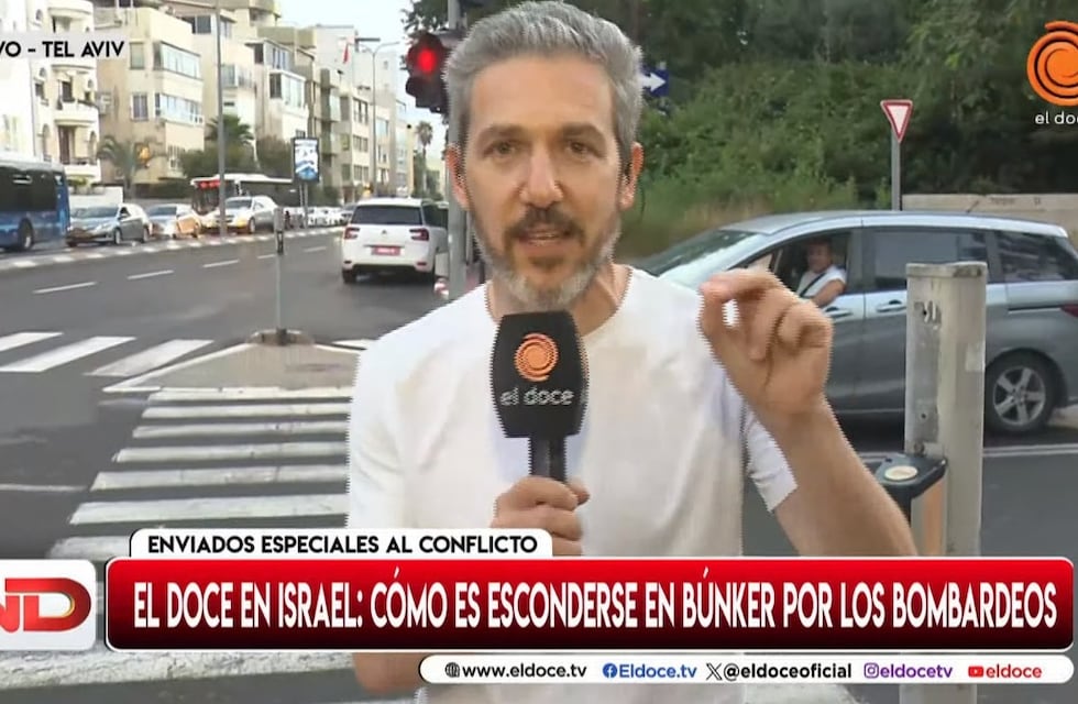 El tenso momento que vivió un periodista cordobés mientras salía al aire desde Tel Aviv