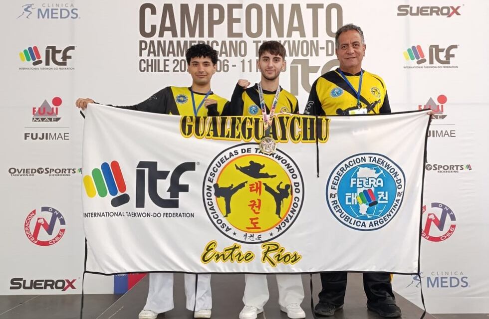El gualeguaychuense Miqueas Eschudi se consagró campeón panamericano de Taekwondo en Chile