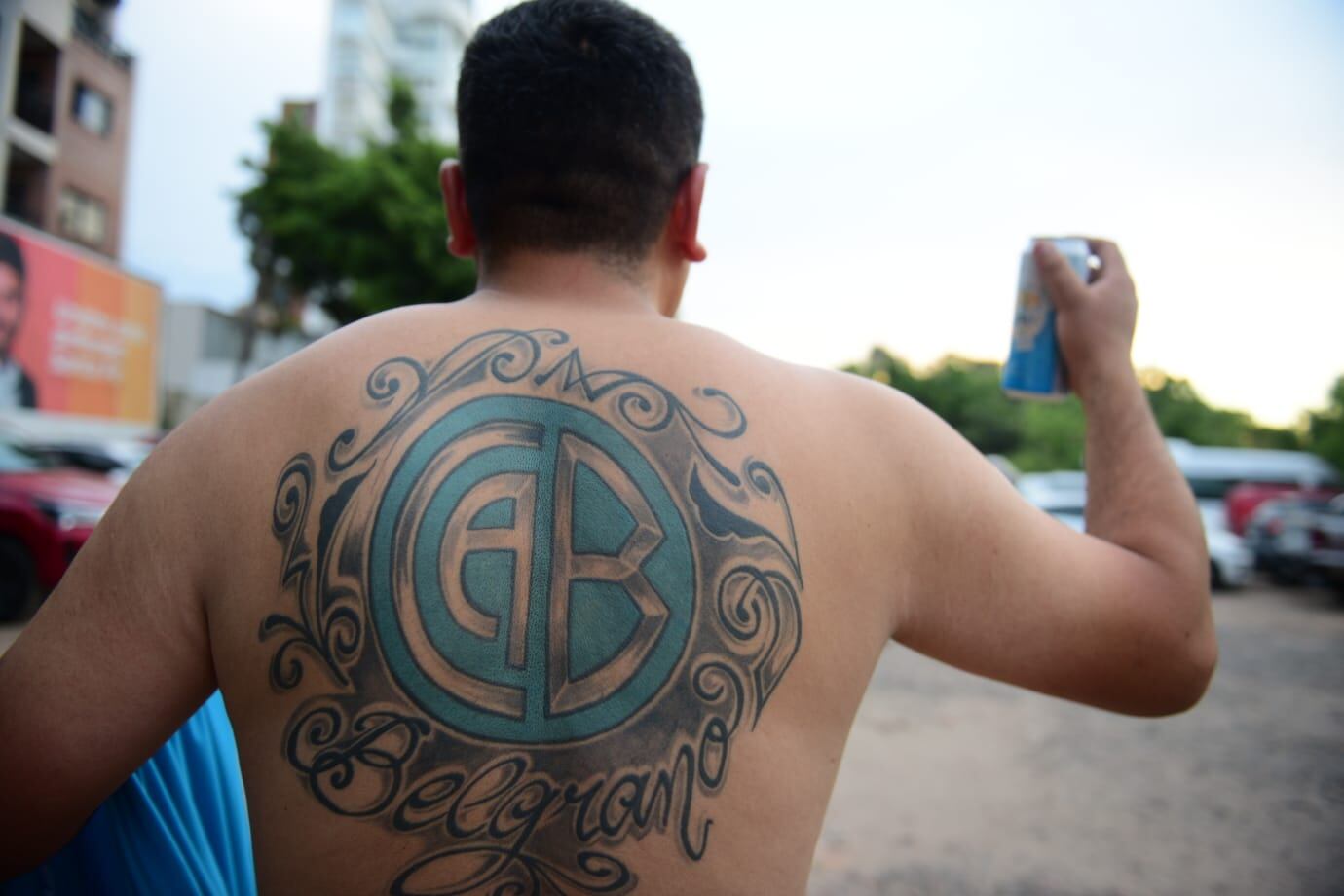Belgrano: Los hinchas copan la ciudad de Rosario en la previa del partido frente a Argentinos Juniors por una de las semifinales de la Copa Argentina. (José Hernández / La Voz)